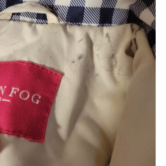 London Fog Girl's Jacket Hood Button Up Lightweight Trench Size L/6X - Picture 8 of 8